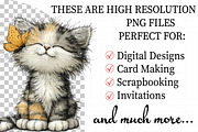 Whimsical Summer Cats Clipart Png, an Illustration by Daily.Designs (Thumbnail 2 of 8)