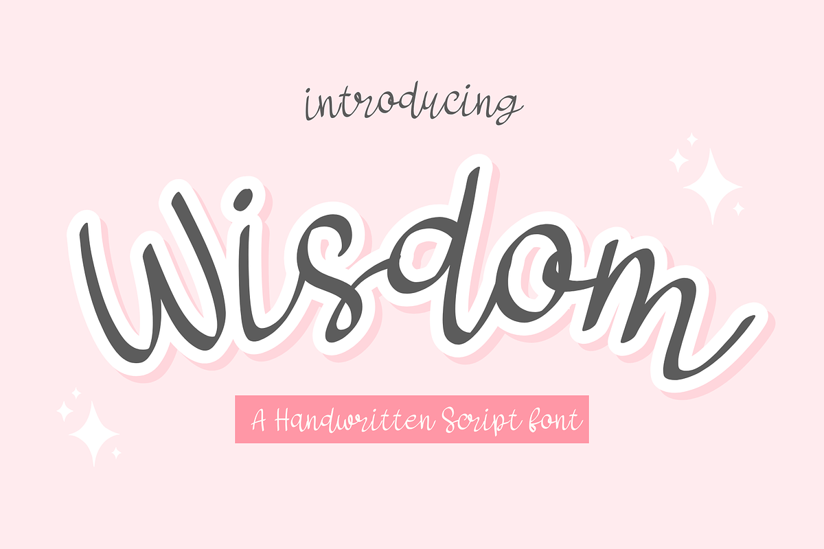 Wisdom is a handwritten script font, a Handwritten Font by Brown Cupple (Photo 1 of 7)