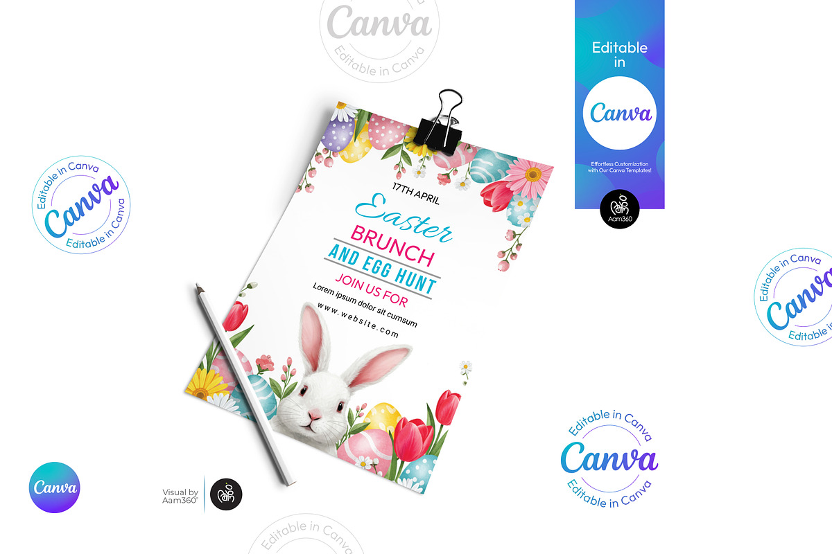 Easter Party Flyer Template, a Flyer Template by Aam360 (Photo 3 of 3)