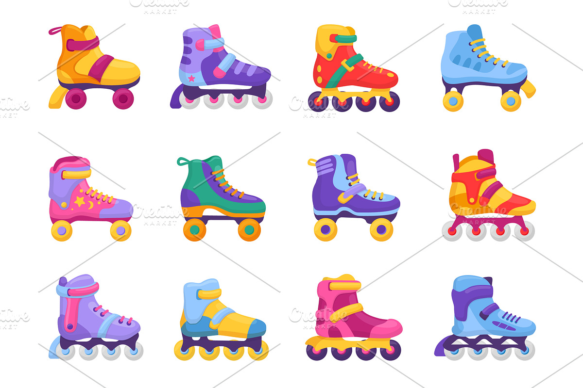 Roller skates. Vibrant retro sport, a Sport Illustration by Valerie Bodnar