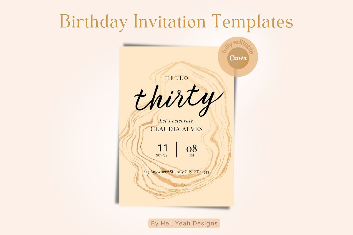 DIY Birthday Invitations, an Invitation Template by Hell Yeah Designs (Photo 1 of 3)