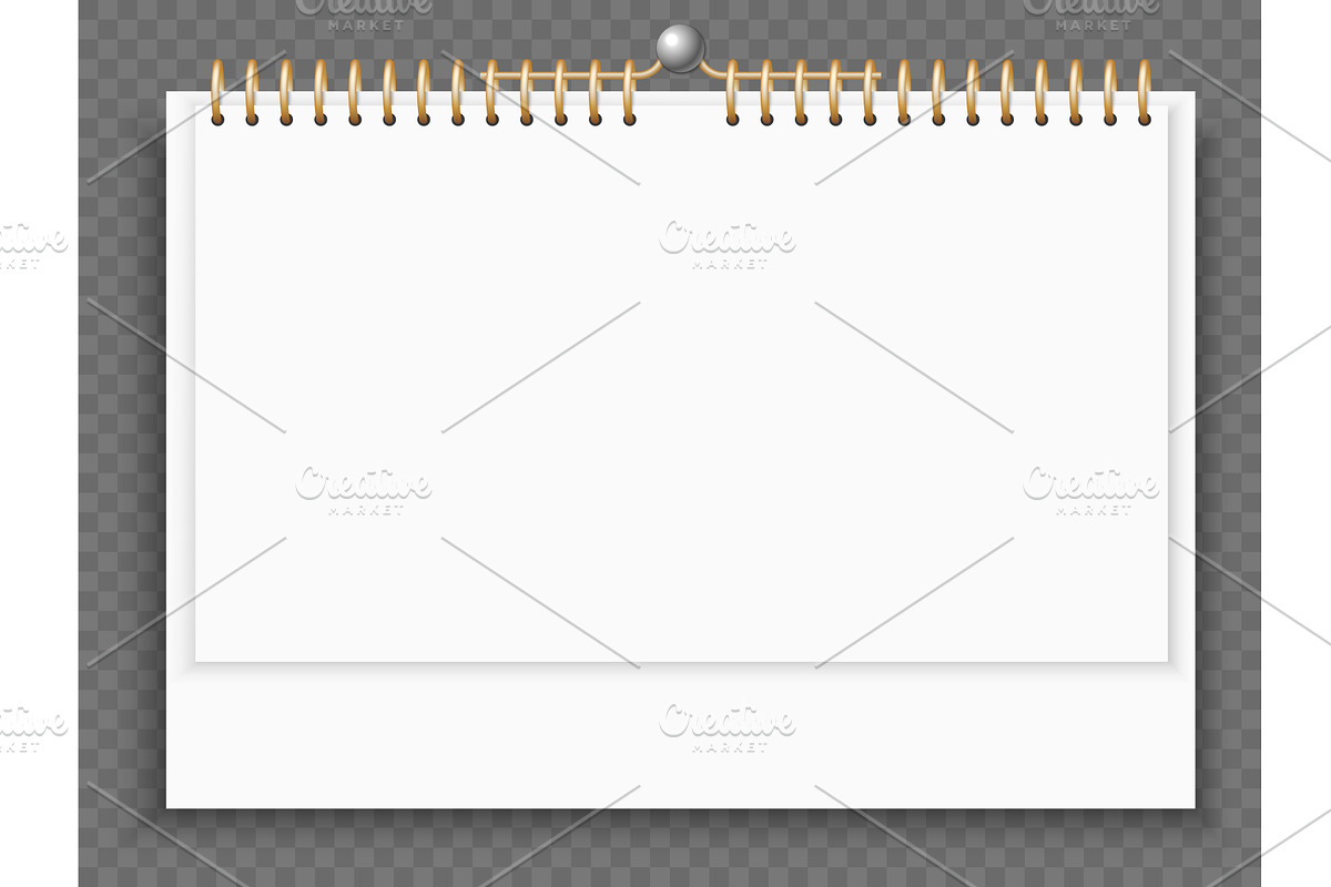 Realistic calendar mockup with, an Object Illustration by Vectorbuum