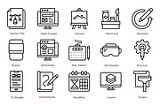Art and Design Icon Pack, an Outline Icon by Tekuni (Thumbnail 2 of 10)