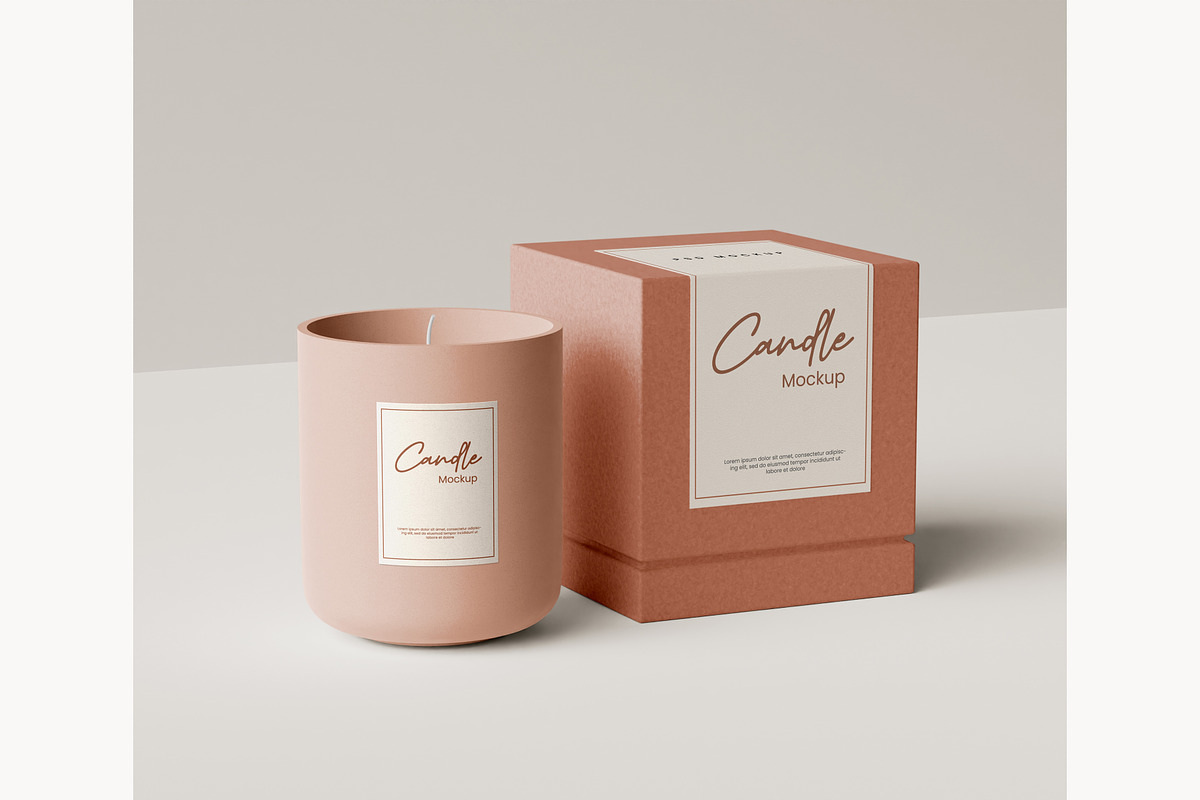 Amber Glass Candle Mockup, a Product Mockup by mockupocka (Photo 6 of 15)