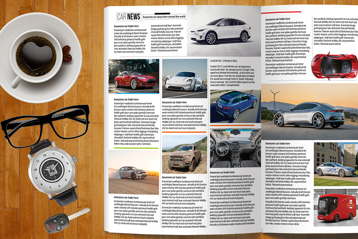 Car Magazine Template, a Magazine Template by Red Cactus Creative (Photo 4 of 18)