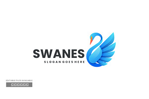 Swan Gradient Colorful Logo, a Branding & Logo Template by ivan_artnivora
