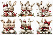 Whimsical Easter Bunny Couples PNG, an Illustration by Craft Nest (Thumbnail 4 of 8)