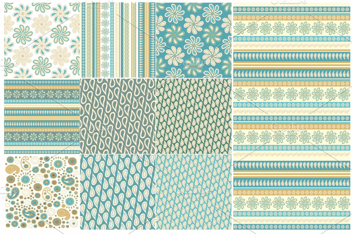 Set of 10 pastel floral backgrounds
