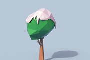 Low Poly Snowy Tree, an Environmental 3D Model by Tedi Permana (Thumbnail 2 of 3)
