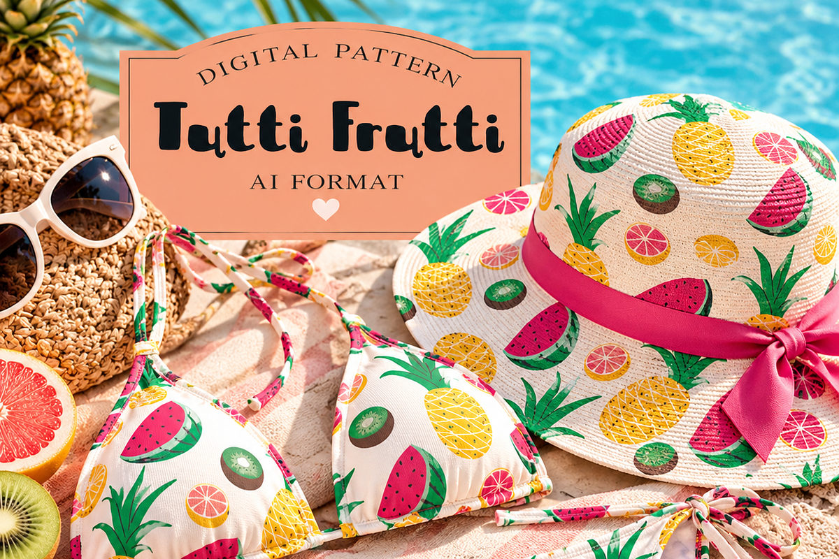 Tutti Frutti fruit pattern, a Pattern Graphic by Kiwi Fruit Punch (Photo 4 of 4)