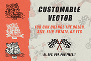 Motorcycle Vector Illustrations, an Illustration by Localmad (Thumbnail 3 of 7)