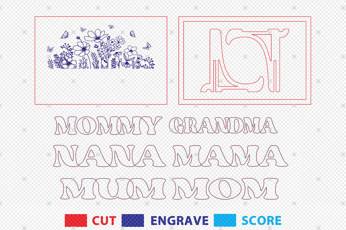 Personalized Grandma’s Garden Sign, a Pattern Graphic by Lasercutiny (Photo 2 of 2)