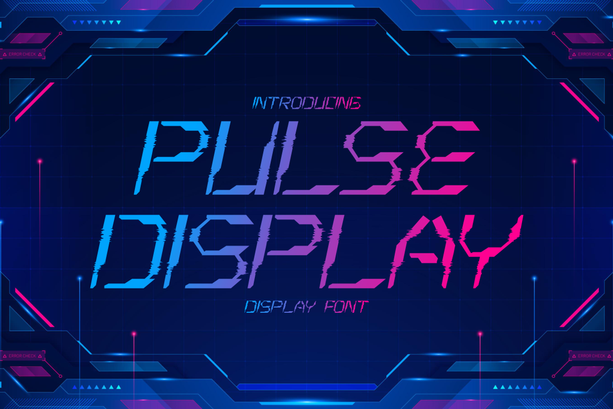 Pulse Display – Sci-Fi Techno Font, a Font by PutraCetol Studio (Photo 1 of 5)