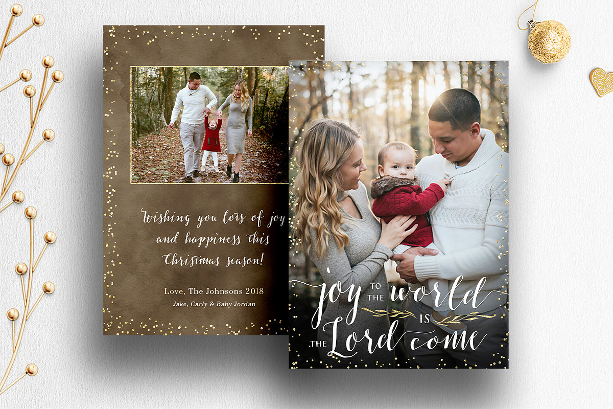 Christmas Card Psd Template Bundle, a Card Template by Nifty Template Studio (Photo 11 of 18)