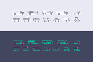 Vector Transportation Icons Set