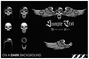 Skull motorcycle pack T-shirt design, an Illustration by XXX (Thumbnail 2 of 2)