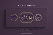 Modern Bamboo Monogram Font, a Sans Serif Font by Haute Papier (Thumbnail 1 of 6)
