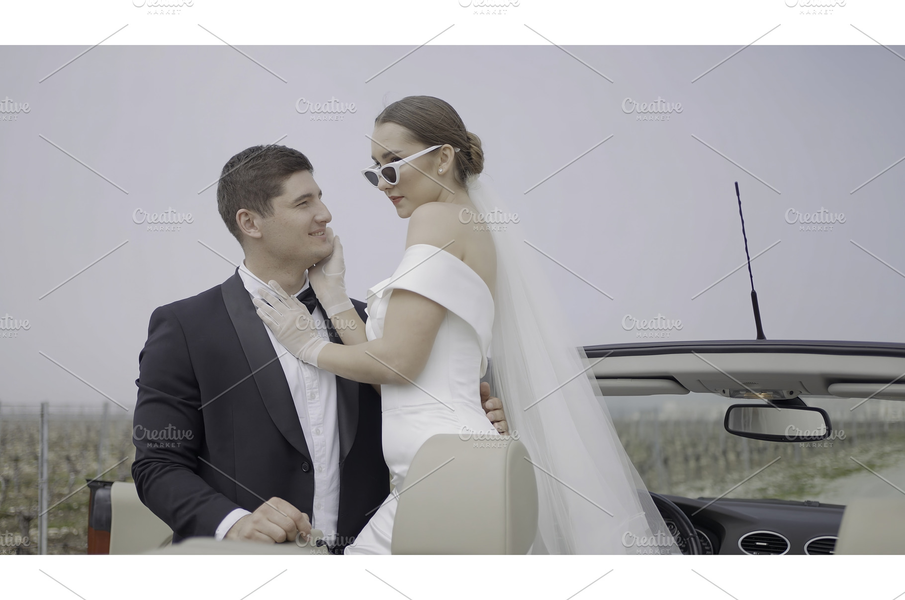 Just married couple, bride and groom, a Person Photo by Media Whale Stock