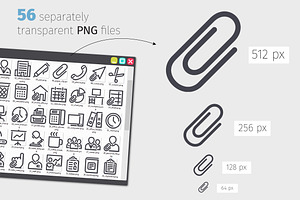 Office Line Icons Set