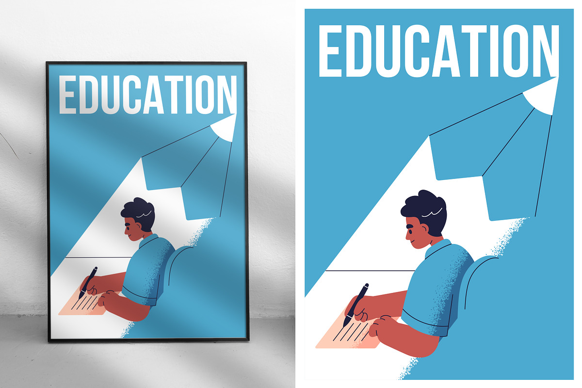 Education poster designs with books, an Education Illustration by Good Studio (Photo 3 of 5)