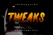 Tweaks Brush Font, a Sans Serif Font by 24Design Studios (Thumbnail 1 of 6)