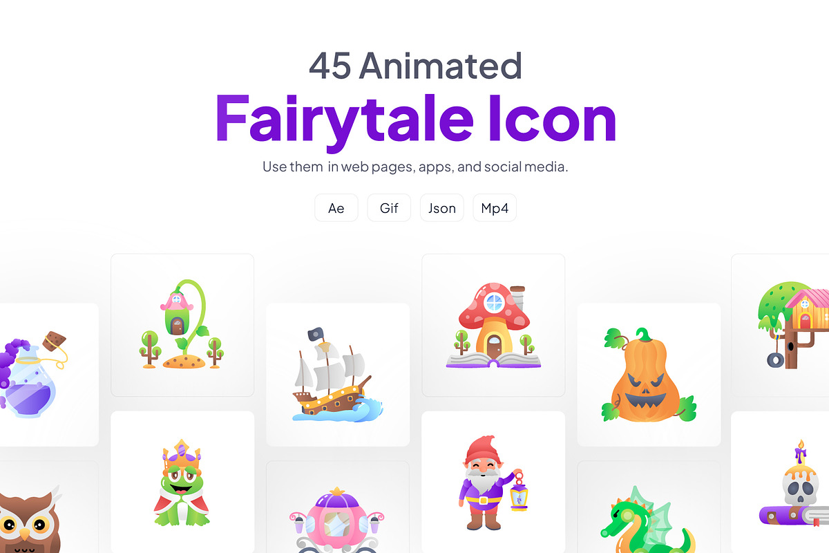 Animated Fantasy Icons Set, a Duotone Icon by Prosymbols (Photo 1 of 3)