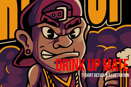 Drink Up Mate! Illustration