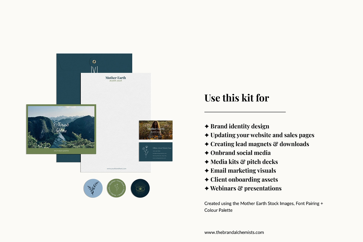 Earthy Canva Brand Kit & Stock Images preview 8