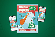 Snow Music Festival Event Flyer Set, a Flyer Template by The Good Store (Thumbnail 1 of 2)