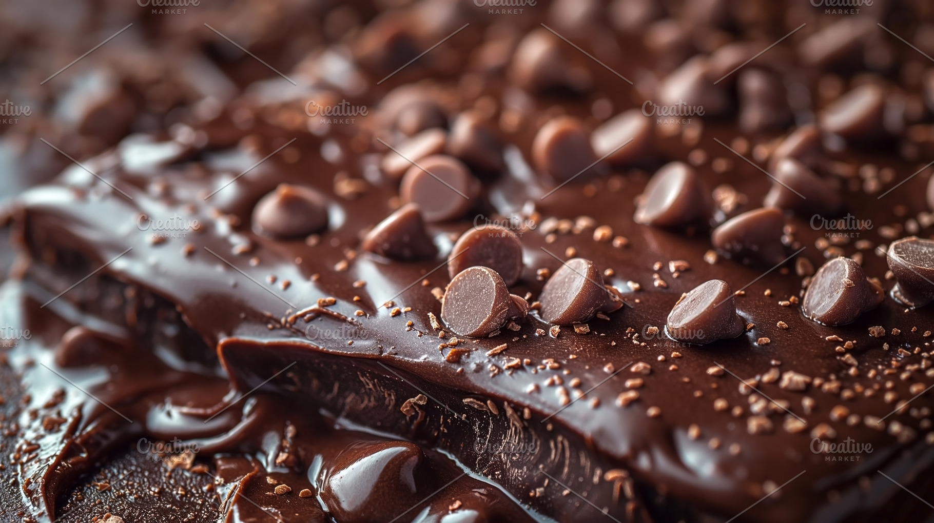 A rich, decadent chocolate dessert topped with smooth ganache an, a Food & Drink Photo by ImageMir