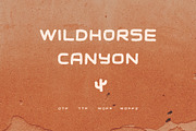 Wildhorse Canyon | Rugged Font, a Sans Serif Font by Midnight Grim (Thumbnail 1 of 6)
