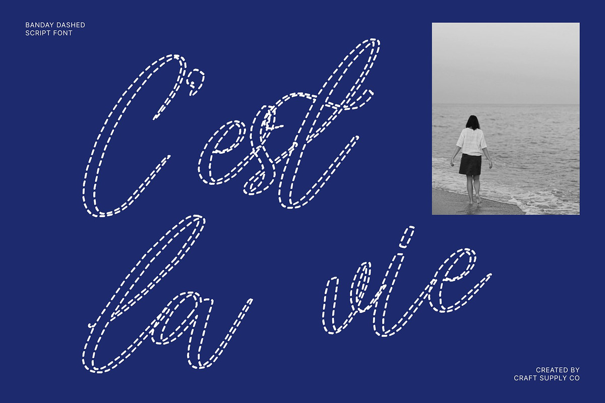 Banday Dashed, a Script Font by Craft Supply Co. (Photo 6 of 8)