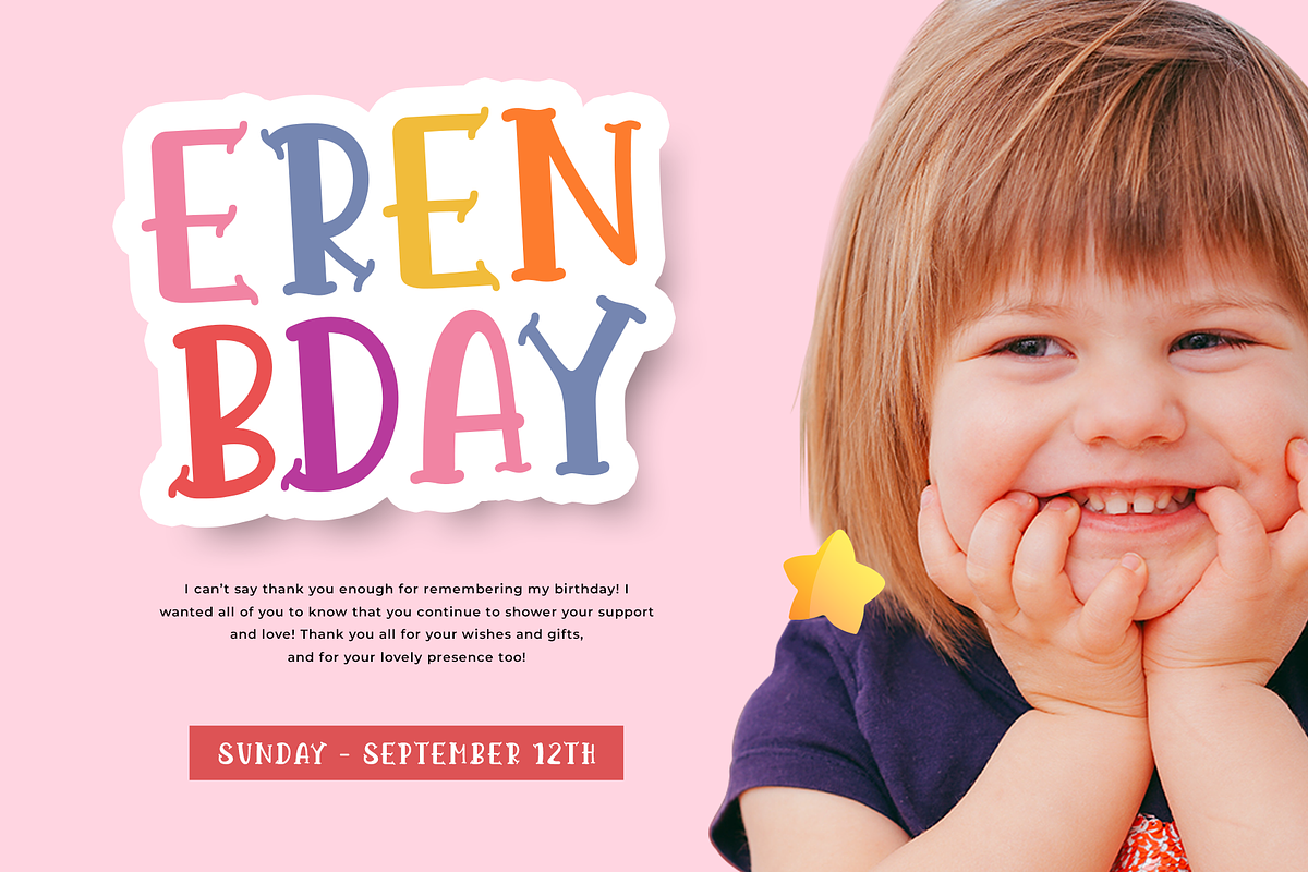 Kids Fun Display Type, a Handwritten Font by RT Studio (Photo 7 of 11)