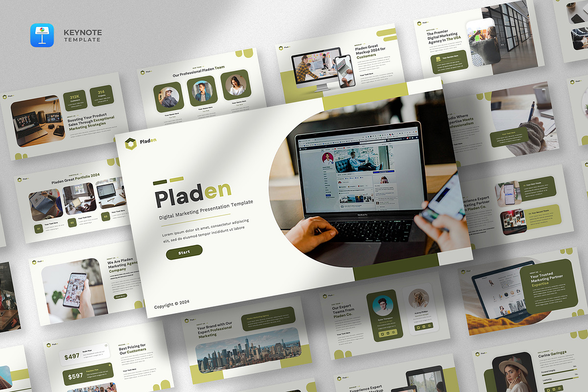 Marketing Strategy Keynote Template, a Presentation Template by fluffstudio (Photo 1 of 5)