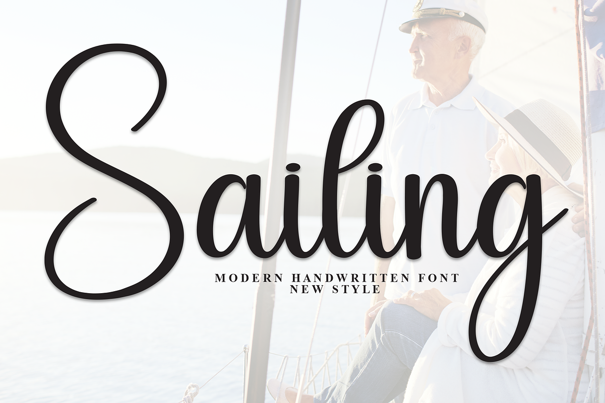 Sailing | Script Font, a Handwritten Font by Scratchones (Photo 1 of 8)