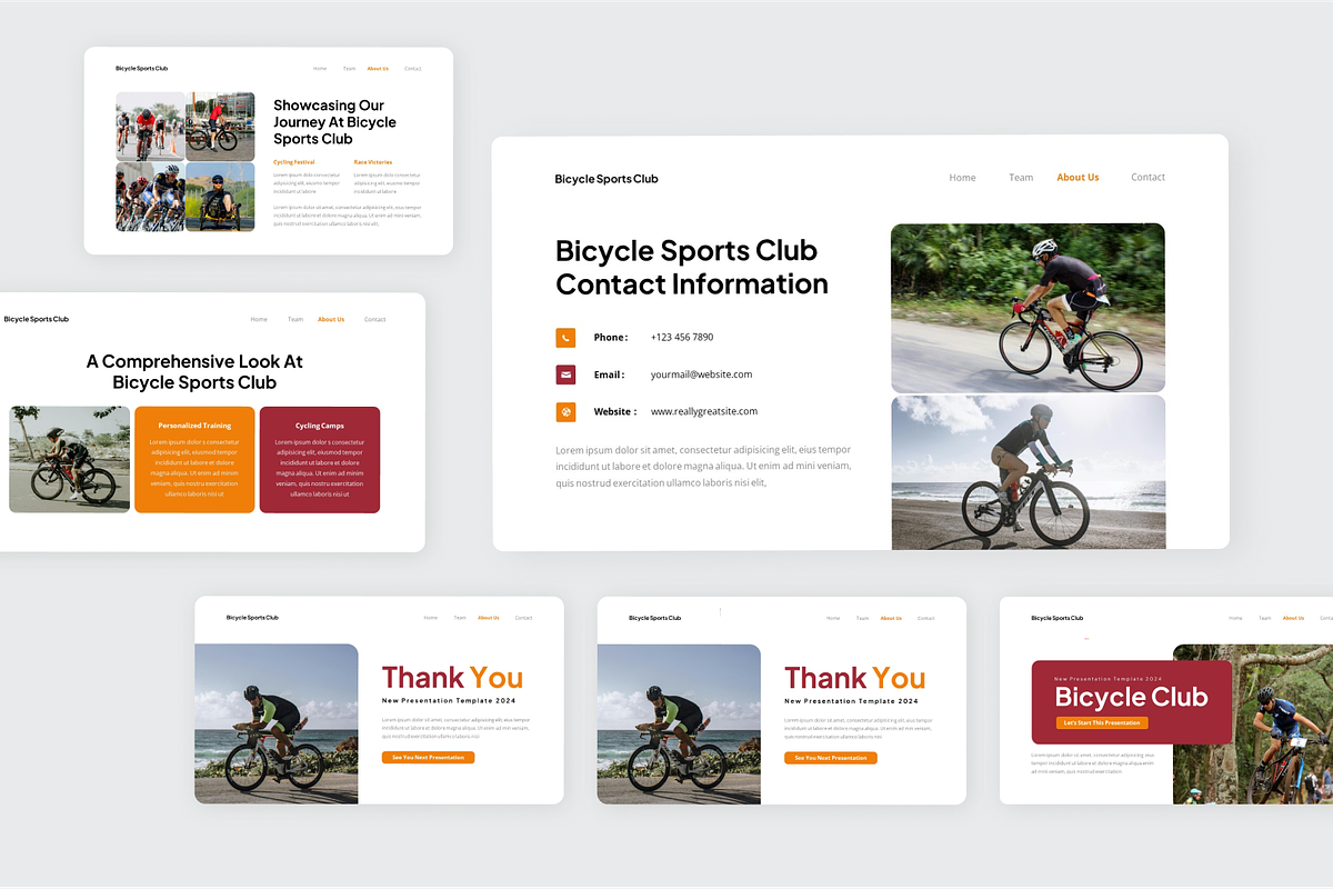 Bicycle Sports Club Keynote, a Templates & Theme by SquidPixey (Photo 5 of 6)