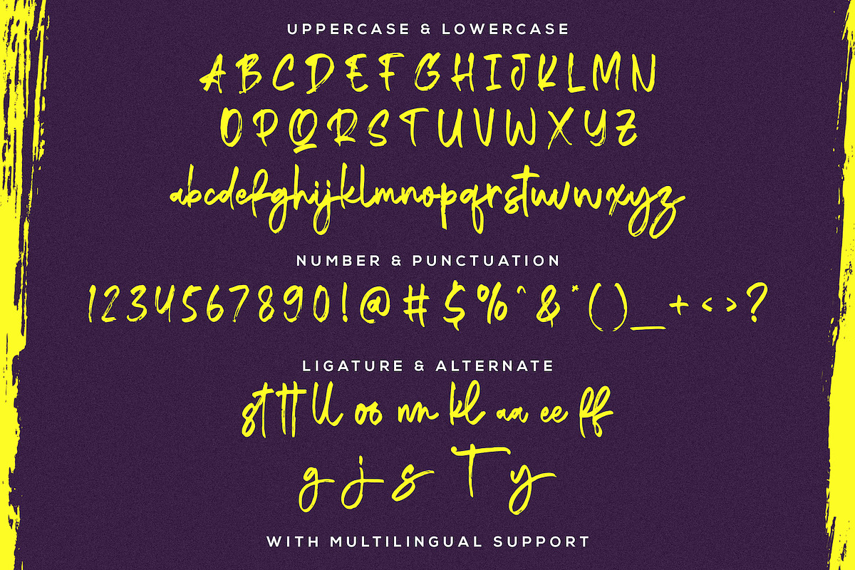 Reginy - Textured Brush Font, a Script Font by StringLabs (Photo 7 of 8)