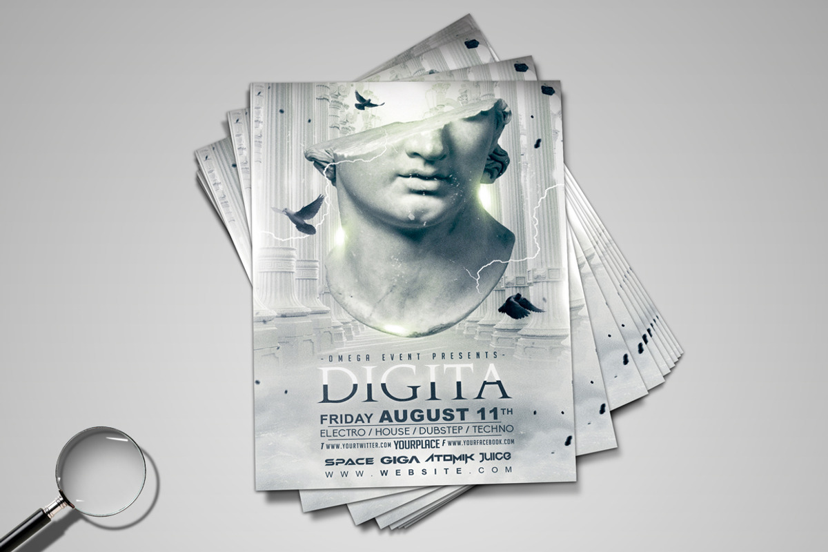 Digita | 2 Conceptual Flyer Designs, a Flyer Template by GIGA-TEMPLATE (Photo 6 of 8)