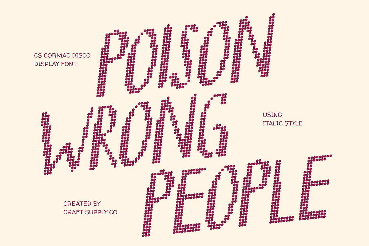 CS Cormac Disco, a Sans Serif Font by Craft Supply Co. (Photo 6 of 8)