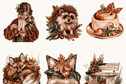 Watercolor Autumn Clipart Bundle, an Object Illustration by BusyDaydesign (Thumbnail 3 of 9)