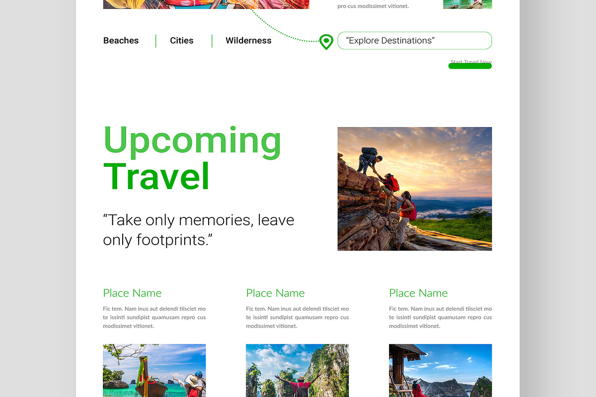 Travel Landing Page, a Landing Page Template by CreativeShaper (Photo 3 of 6)