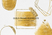 Gold and Glitter Frame Clipart, an Illustration by Pixafied (Thumbnail 1 of 5)