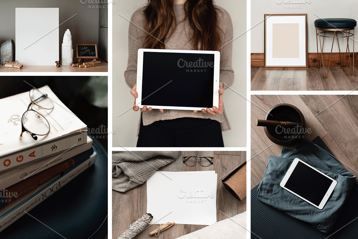 Yoga Studio Mockup + Photo Bundle, a Books & Magazine Mockup by Ashley Alexandra Design (Photo 4 of 9)