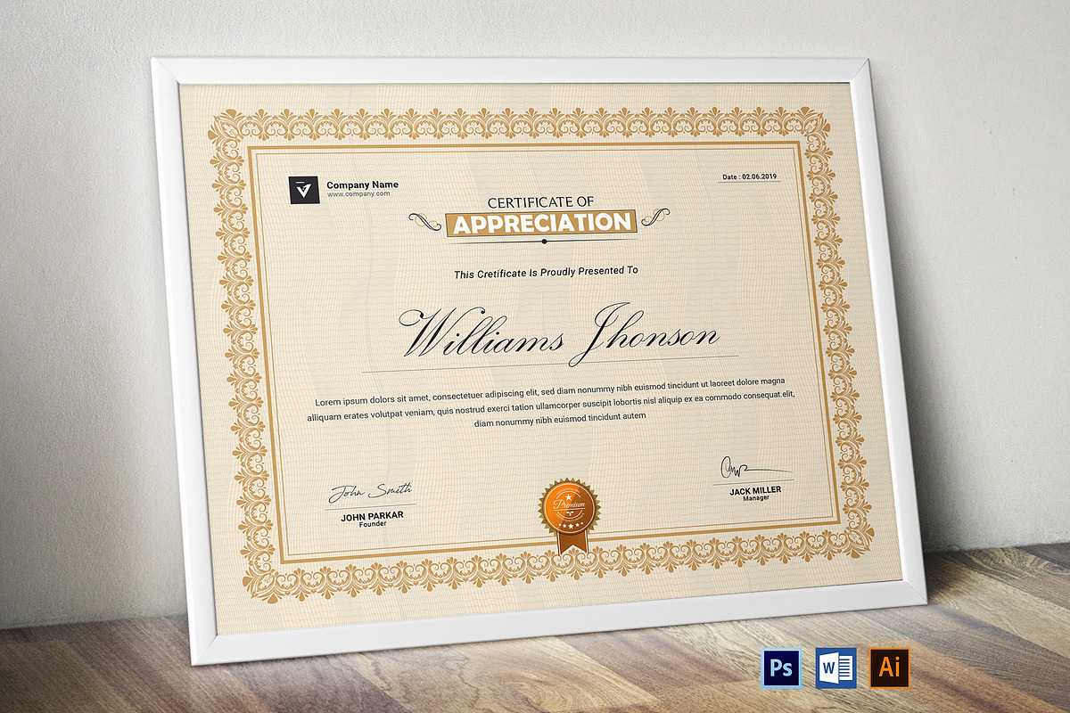 Certificate, a Stationery Template by CreativeZoom (Photo 1 of 3)