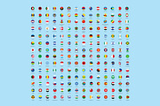 Flat World Flag (round & rectangle), an Illustration by Design Shop (Thumbnail 4 of 5)