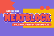 Meatblock | Bold Display Font, a Blackletter Font by Forberas Club (Thumbnail 1 of 7)