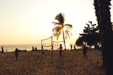 Evening beach atmosphere on a tropical island, a Nature Photo by Art Rachen