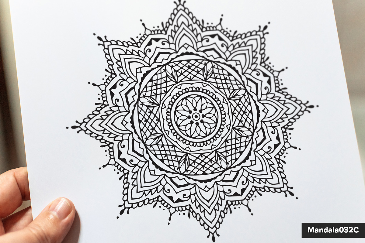 300 Vector Mandala Ornaments, a Decorative Illustration by pixaroma (Photo 42 of 49)