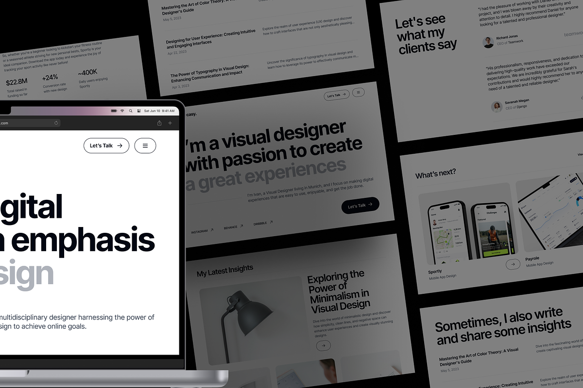 Showcasy - A Personal Portfolio Webs, an UI Kit Template by dhuhacreative (Photo 2 of 8)