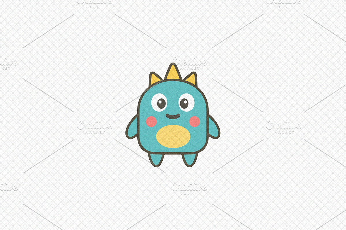 Cute Monster Icon Toy, a Decorative Illustration by Vectorium Studio (Photo 1 of 3)